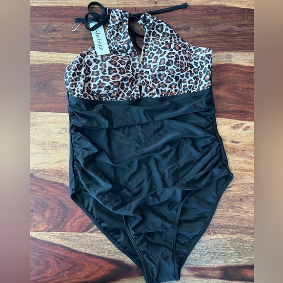 NWT Sheisme adjustable strap swimsuit - leopard size M - Picture 4 of 4